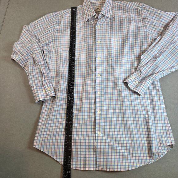 Peter Millar Plaid Button Down Shirt Men’s Size M 100% Cotton Long Sleeve - Picture 6 of 9